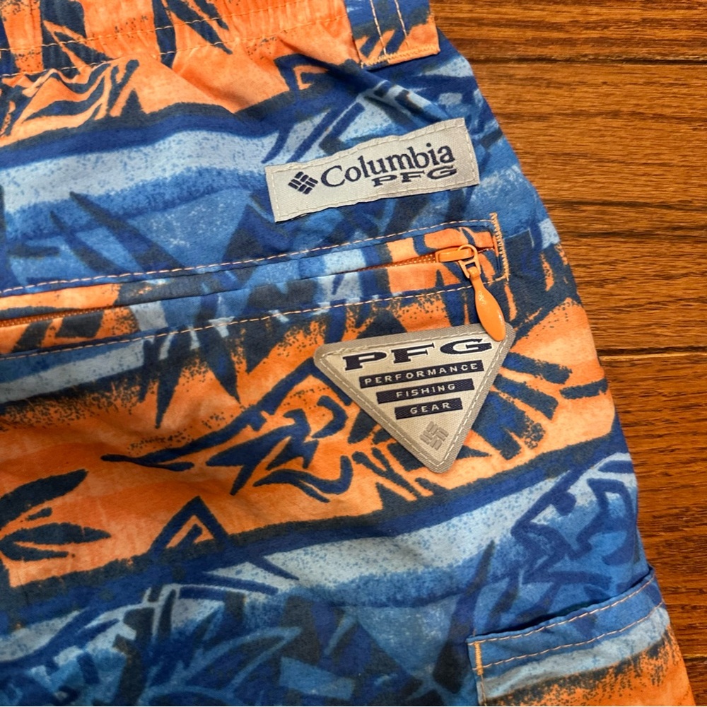 Columbia Blue and Orange Swim Shorts